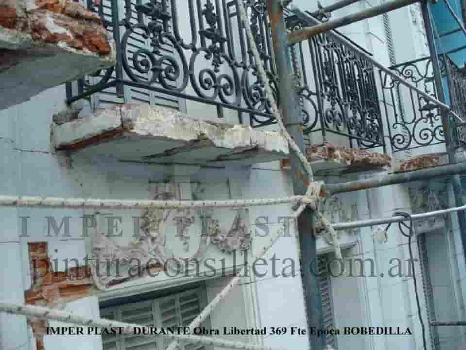 Reparaciones de frentines restauracion de fachada trabajo en altura